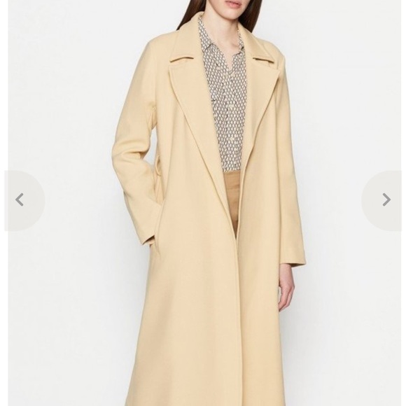 NWT EQUIPMENT Alyssandra Long Line Knit Trench Coat Biscuit Size M - Picture 4 of 8